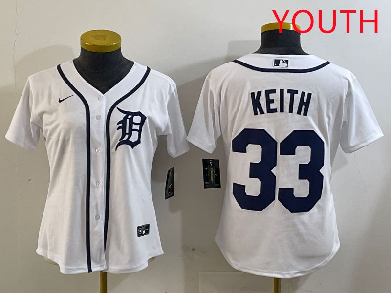Youth Detroit Tigers 33 Keith White Game 2025 Nike MLB Jersey style 1